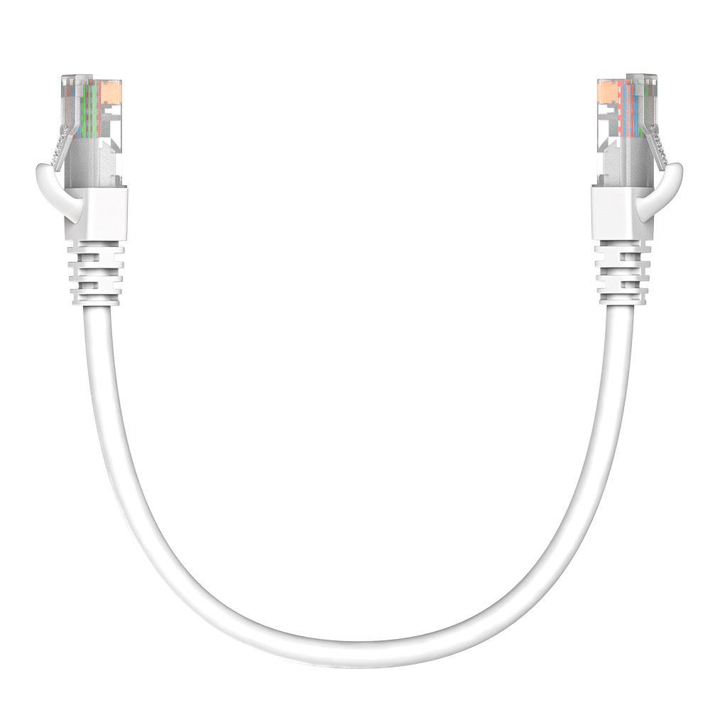 Патч-корд Maxicord RJ-45 кат.5е U/UTP CU 26AWG LSZH 0.3 метра, белый